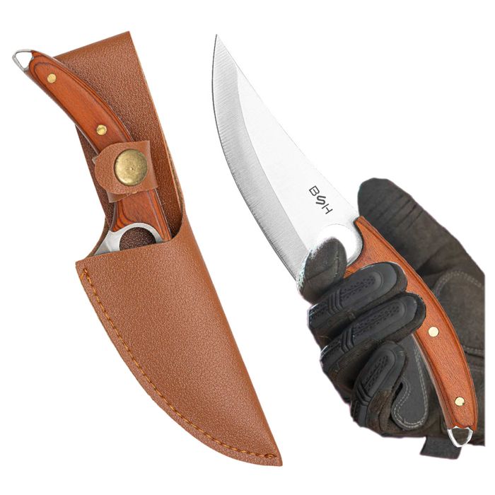 Nóż Myśliwski Patroszenie Oprawianie HUUSK Kuchenny Pokrowiec Japoński