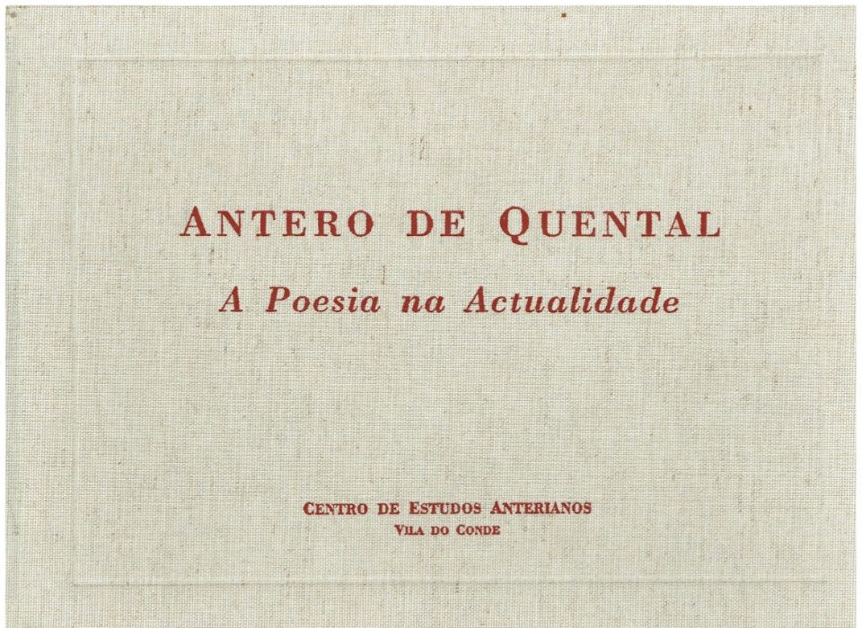 5038 Antero de Quental: a poesia na actualidade