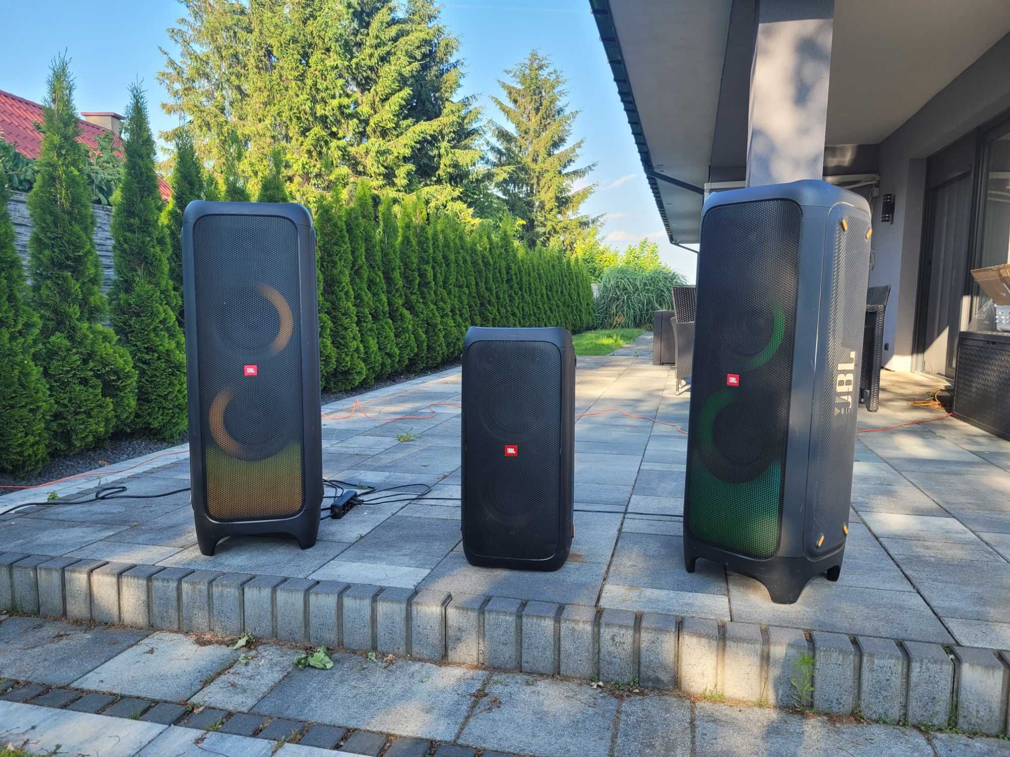 Wynajem nagłośnienia, głośników JBL PartyBox 1000 (2szt.) + mikrofony