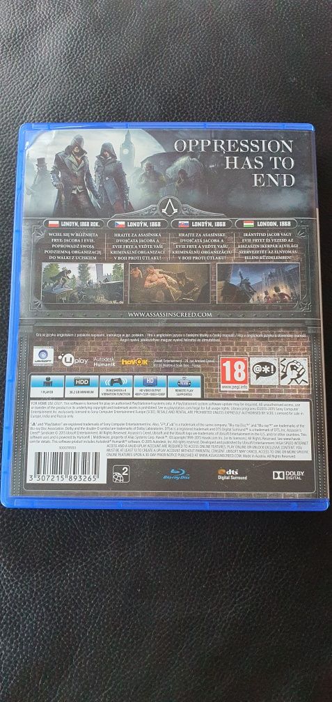 Gra na PS4 Assassin's Creed Syndicate ! Play Station 4
