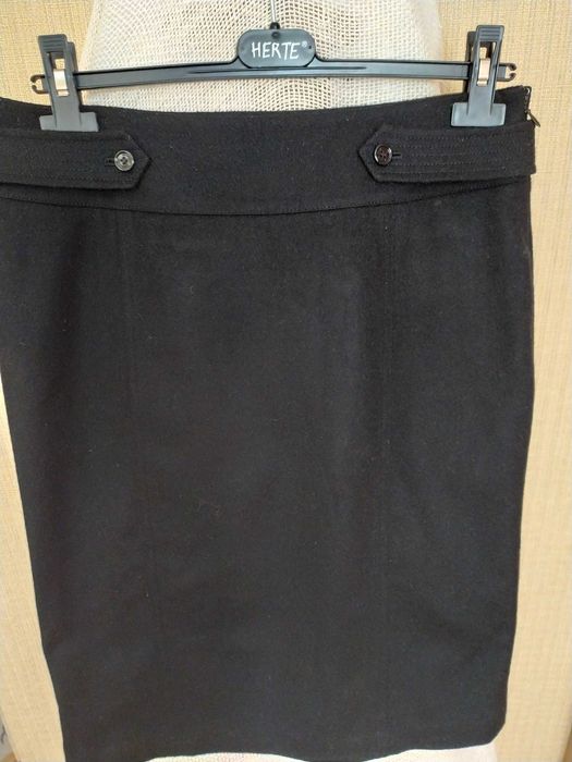 Спідниця Burberry Лондон. Чорна тонка вовна міні офісна люкс якість