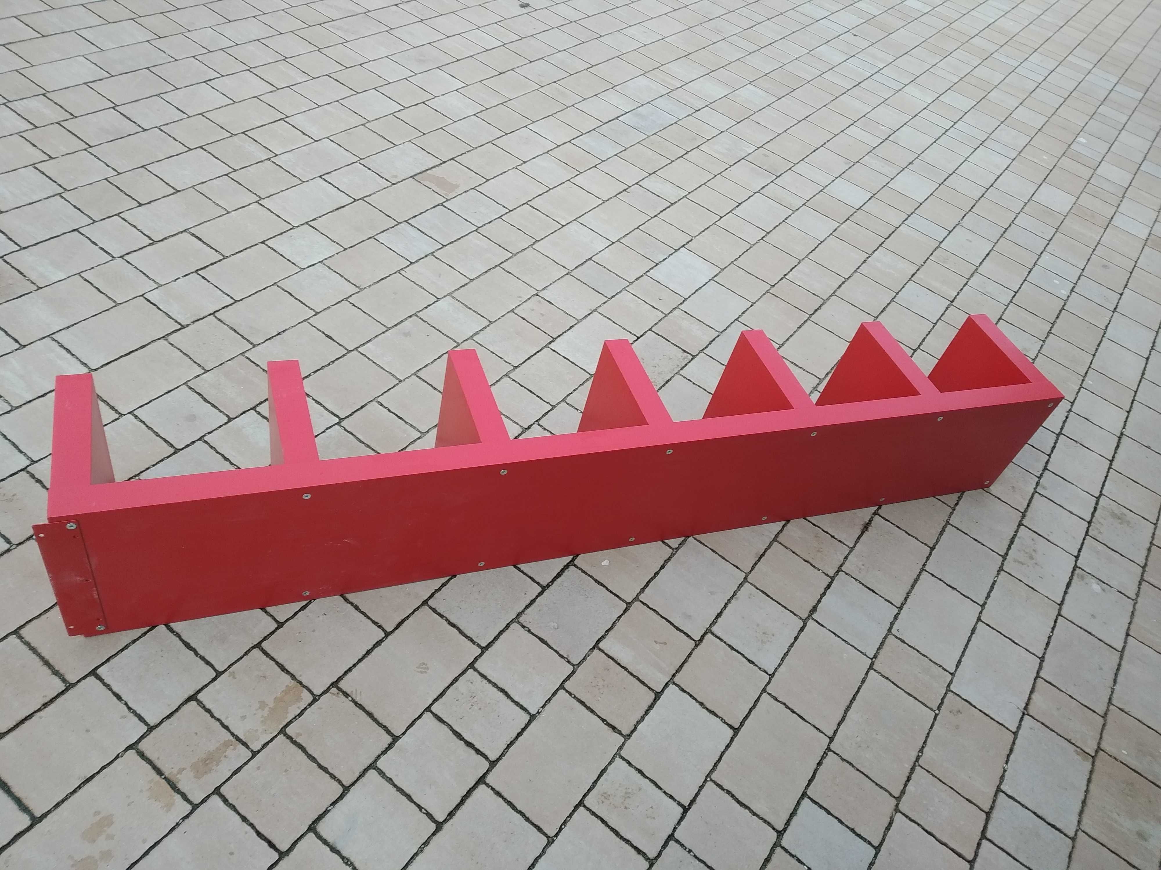 IKEA LACK półka ścienna czerwona regał, 190x30 cm