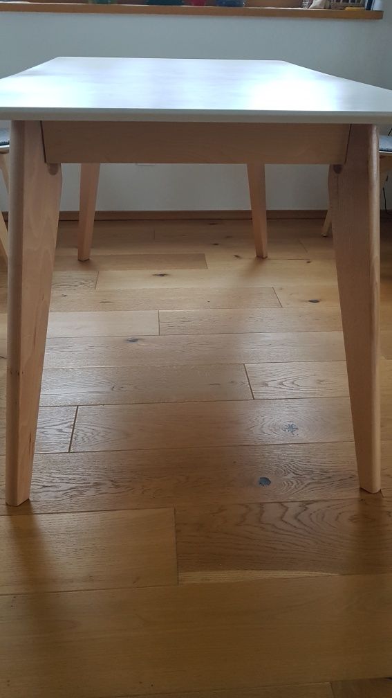 Stół rozkładany, skandynawski 140x80+2x40cm