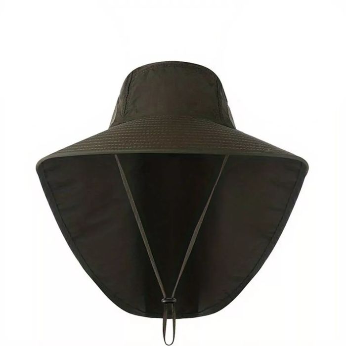 kapelusz przeciwsłoneczny wędkarski z klapką na szyje