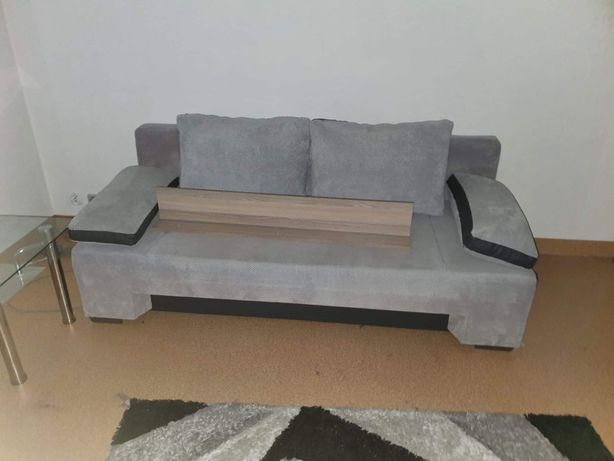Kanapa / Sofa OKEY CLASSIC RAMETA składana szara 2m zadbana PARAGON