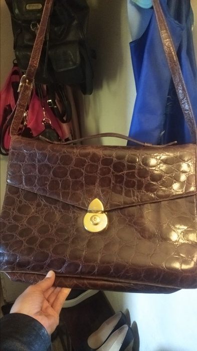 Сумка портфель Италиянатур кожа под крокодила