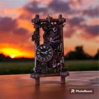 Часы из натуральной кожи и бамбука- Рамка сухоцвет Гранд Презент