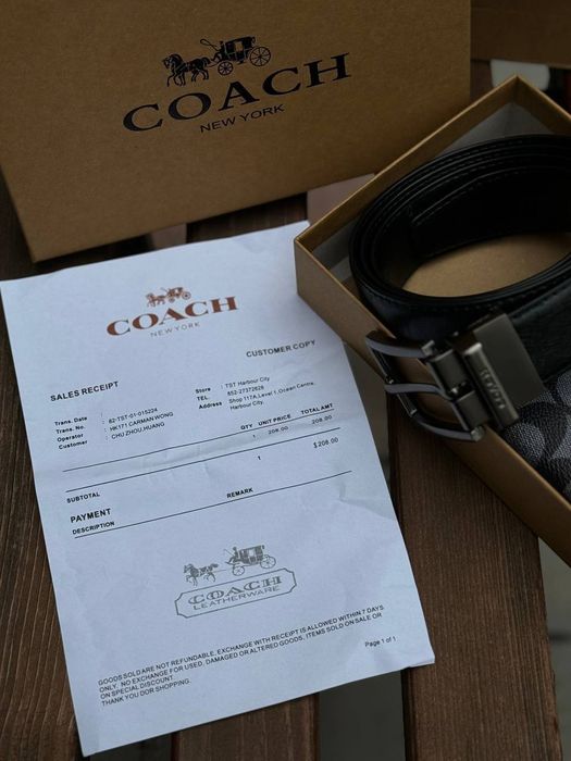 Подарунковий набір Ремінь + гаманець Coach