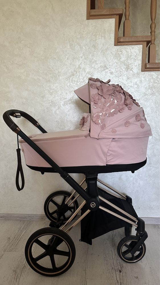 Люлька cybex simply flowers pink 4.0 рожева