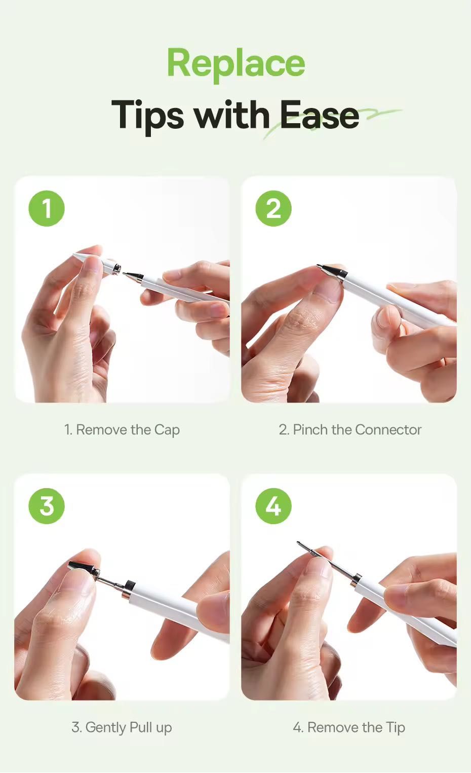 Stylus Baseus smooth writing 3 w 1 Rysik iPhone iPad non-magnetic