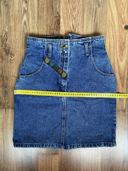 Джинсовая юбка из плотного денима Джинсова спідниця висока посадка