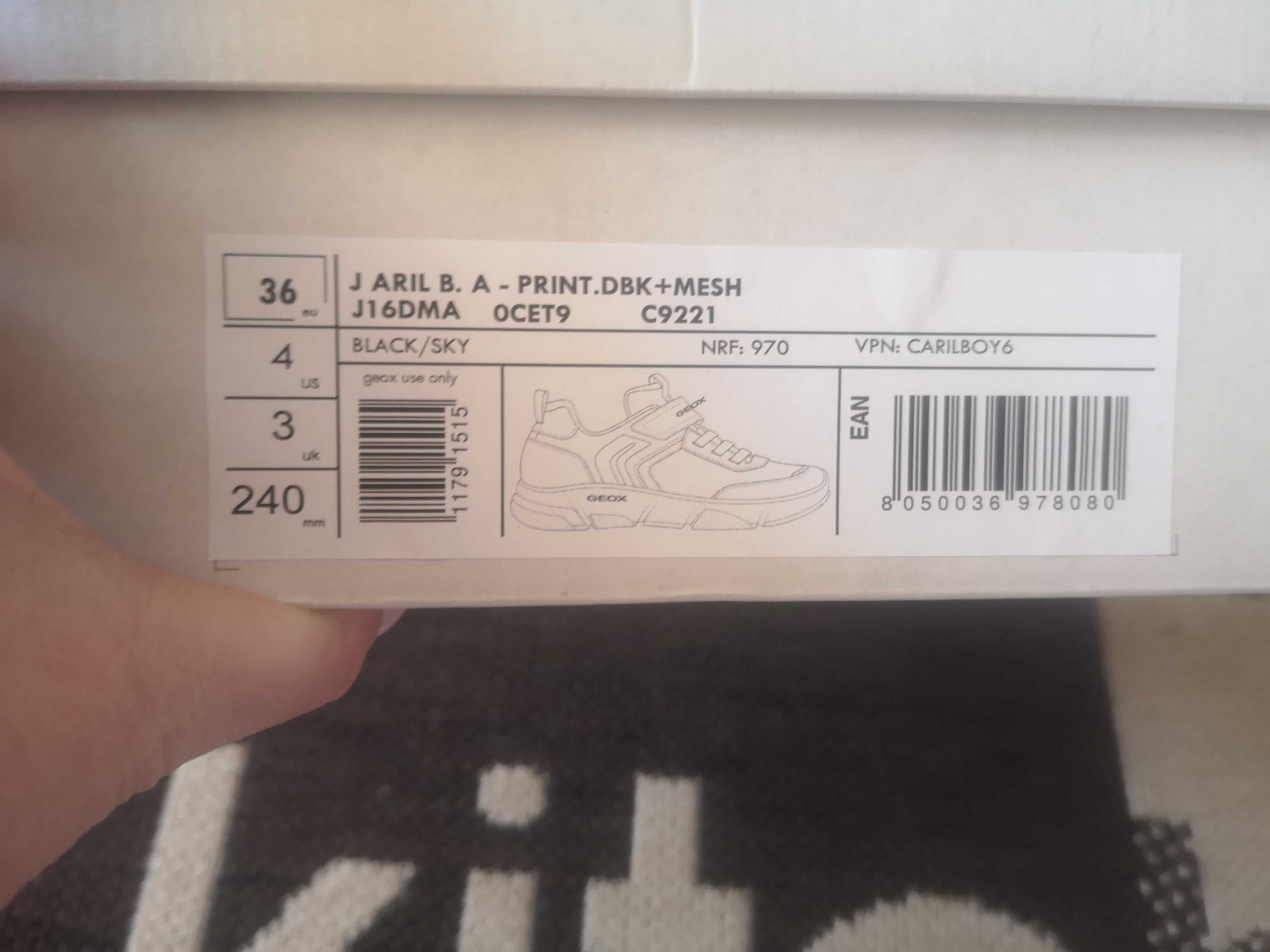 Adidasy, sneakersy Geox Aril , r. 36, wkładka 23,6 cm