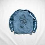 Y2k vintage bluza rozpinana ze smokiem L washed