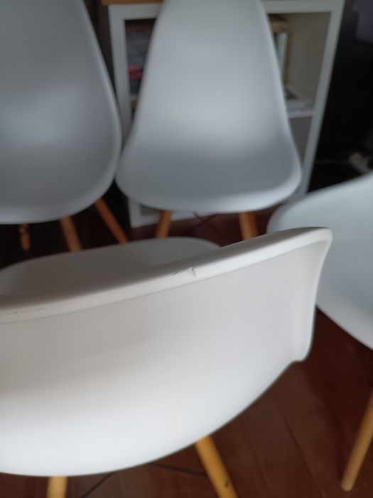 Conjunto 4 cadeiras brancas, Sklum