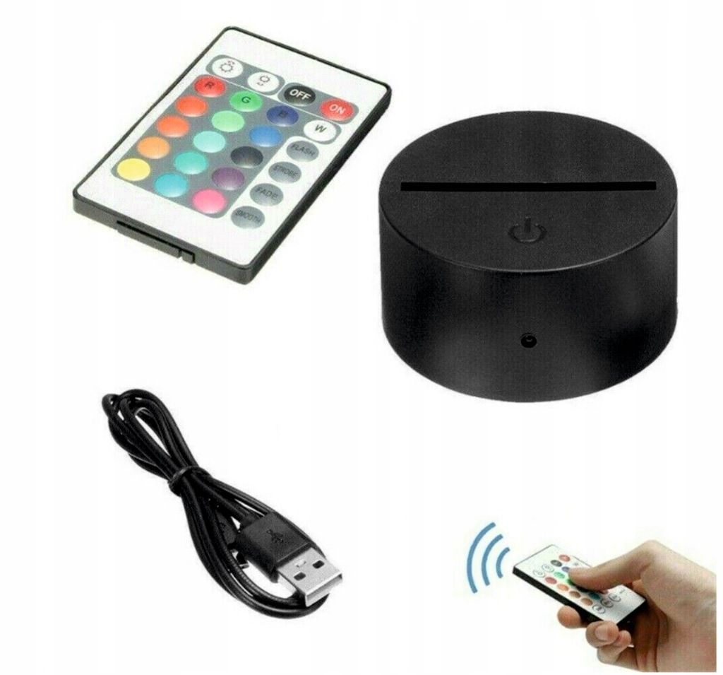 Lampka nocna prezent 3D LED imię grawer STICH 2