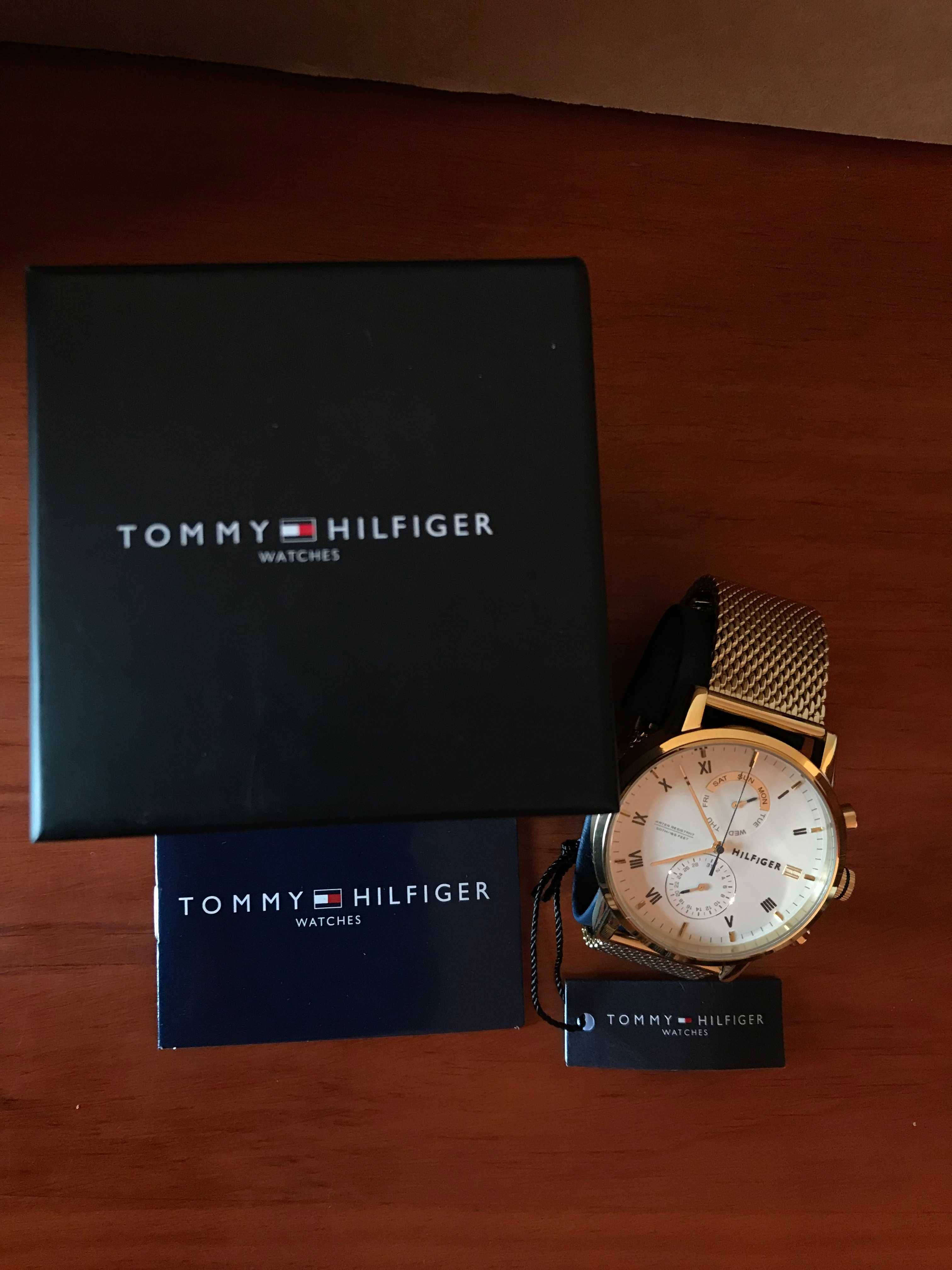 Relógio Tommy Hilfiger Dourado & Branco