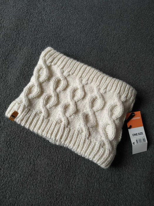 Теплий в'язаний снуд, шарф на флісі