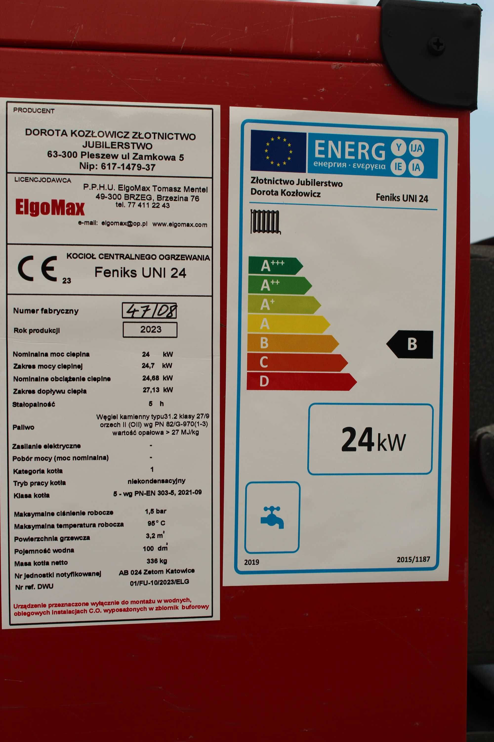 KOCIOŁ Węgiel 24 kW. Klasa 5 Piece KOTŁY Drewno Chrust Zasypowy