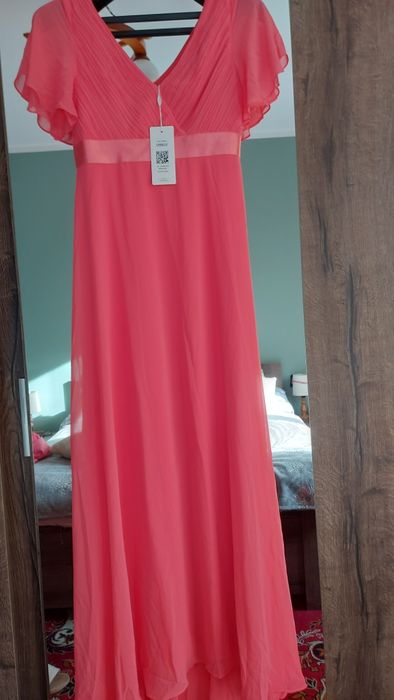 !Piękna suknia na wesele xl/xxl Malinowa