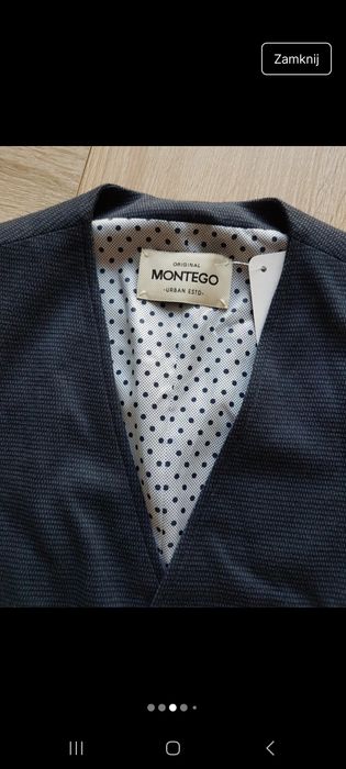M 44 Montego kamizelka męska garniturowa biznesowa granatowa elegancka