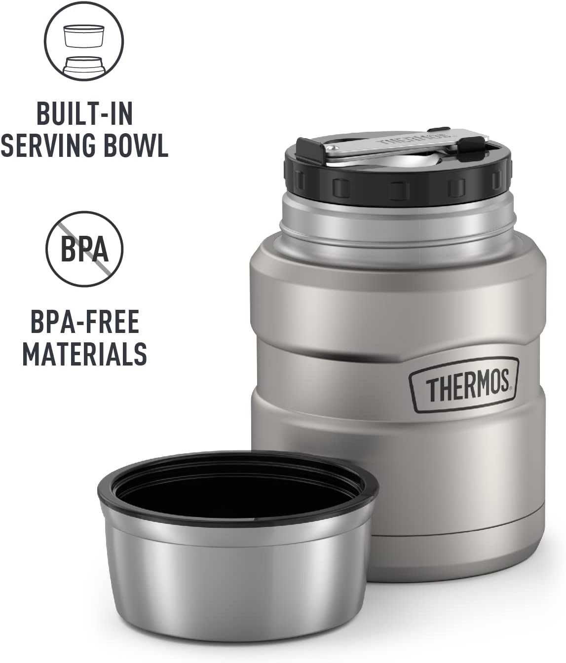 Термос THERMOS Stainless King, 473 мл, з ложкою