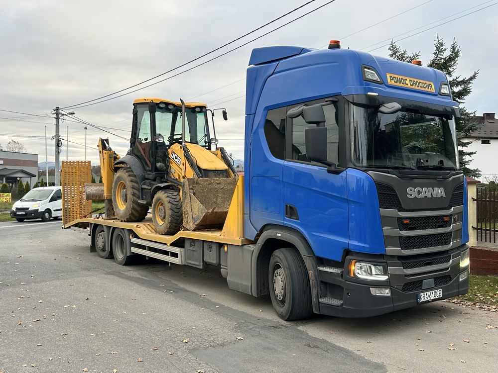 Transport maszyn rolniczych,budowlanych(przerzut,laweta,jcb,CAT,case)
