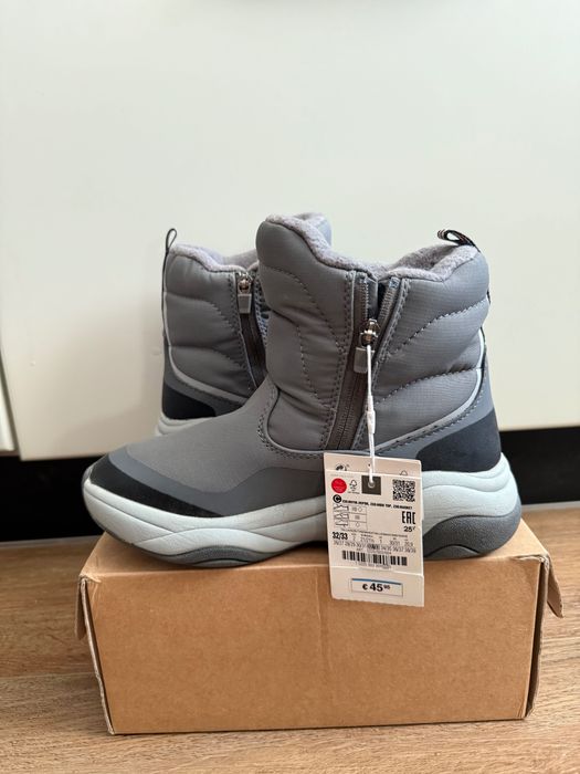 Чоботи зимові Zara 32/33 розмір