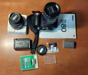 Nikon D80 + Nikkor 18-55 VR DX + Nikkor 18-200 VR DX  mały przebieg