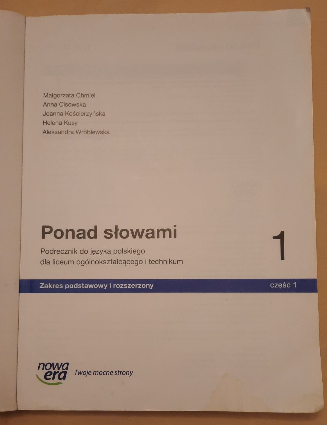 Ponad słowami 1.1 i 1.2 podręcznik polski