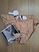 2+1 Figi damskie Atlantic, rozmiar XXL, bikini, 2 sztuki, beż