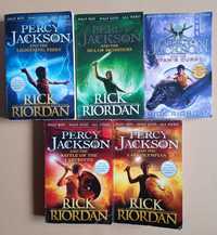 Percy Jackson - Rick Riordan - 5 tomów - angielska wersja - English