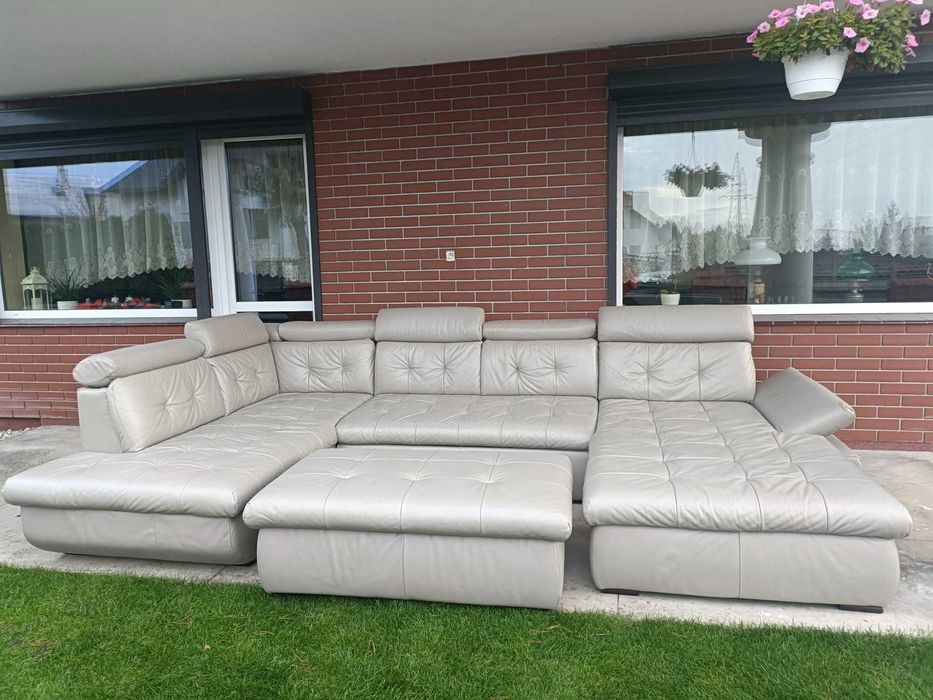 Sprzedam narożnik ze skóry -Skóra -skórzany –skórzana -skórzane