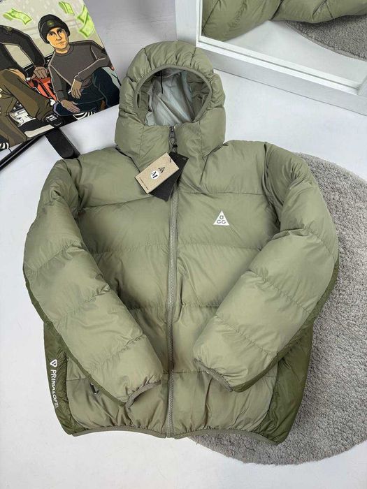2 ВИДИ! Пуховик Nike ACG Black / Khaki S M L XL XXL куртка найк зимова
