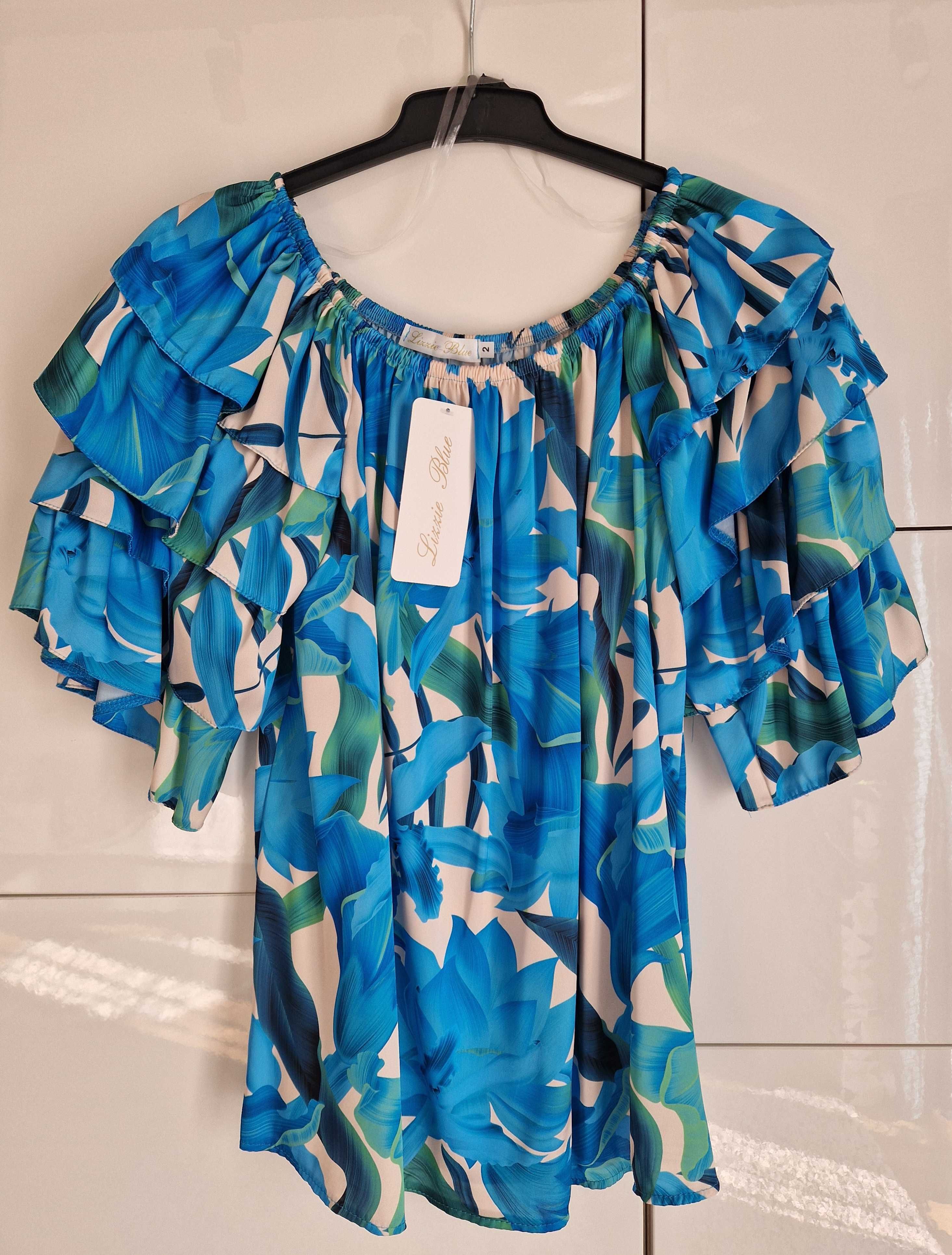 Bluzka hiszpanka Lizzie Blue NOWA