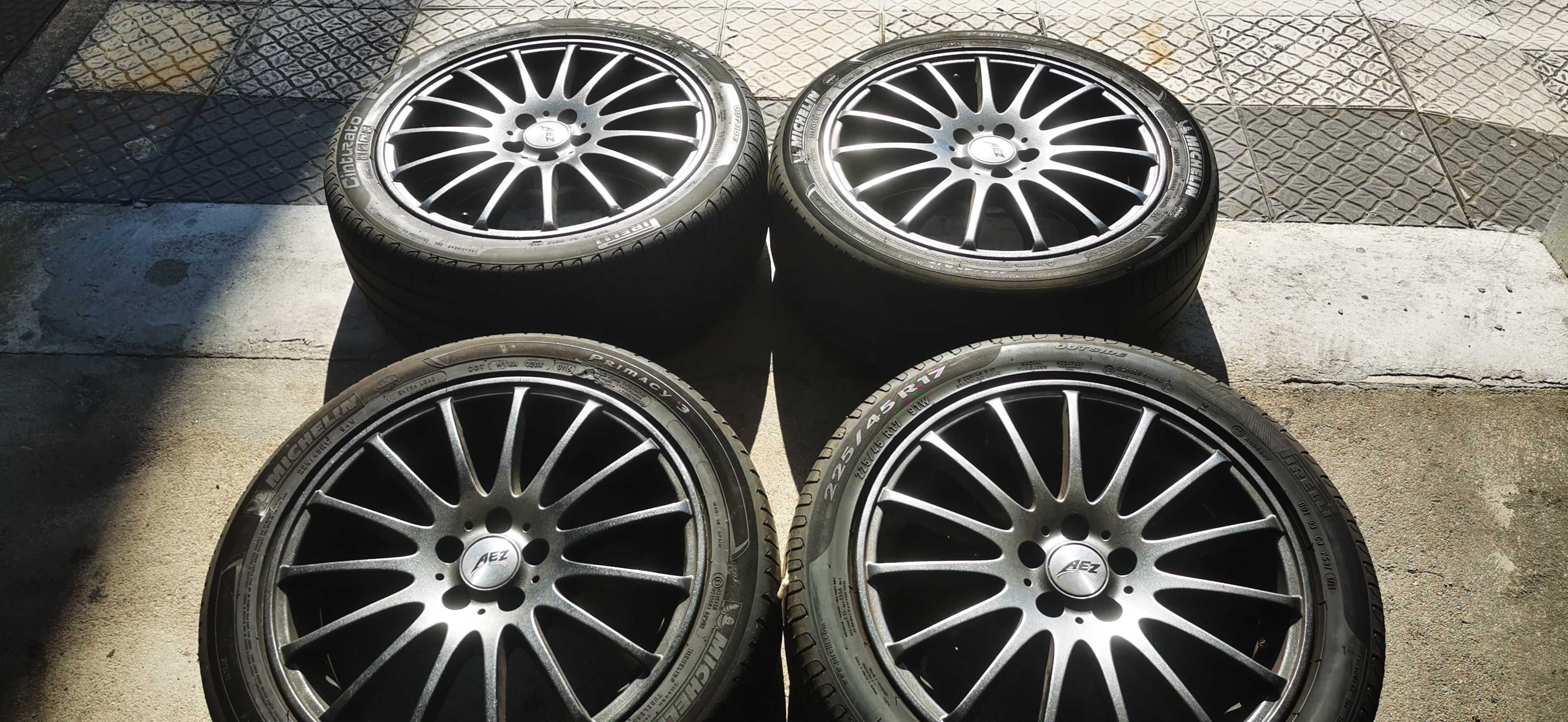 4 x Jantes Aez Xylo 17'' 5x100 com pneus