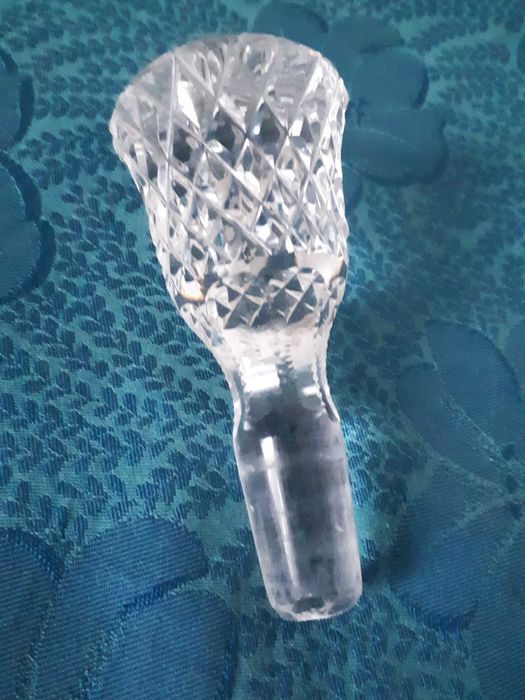 piękny duży korek kryształowy do karafki