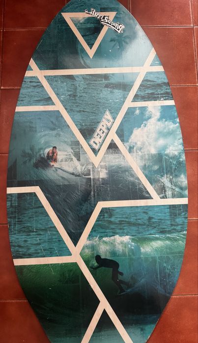 Prancha skymming deepply