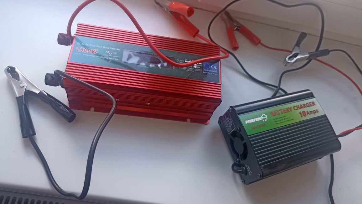 Інвертор Перетворювач 12v to 220v 1500w зарядка в подарунок