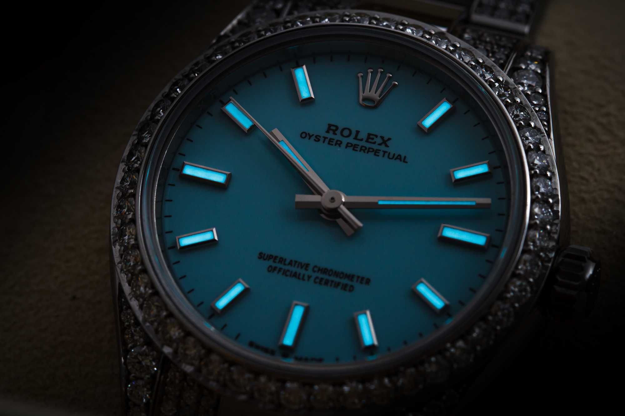 Zegarek z diamentami - Rolex Oyster Perpetual