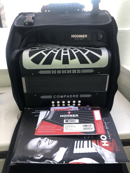 Concertina Hohner Compadre à 2 voz - em bom estado - oferta de mala