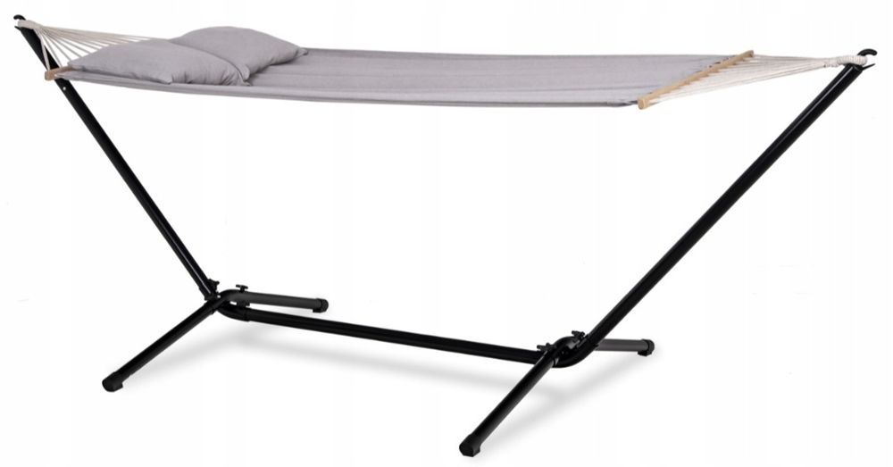 Hamak ogrodowy materiał z poduchami