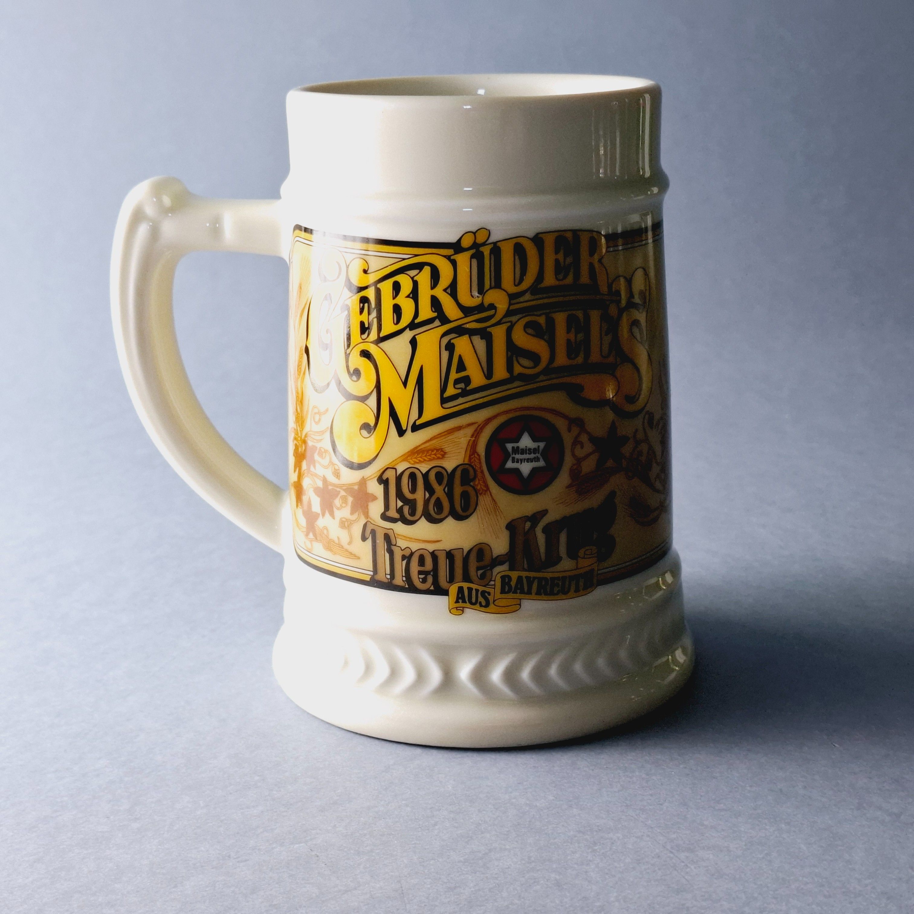 1986 piękny kufel porcelanowy beczki piwo maisel's