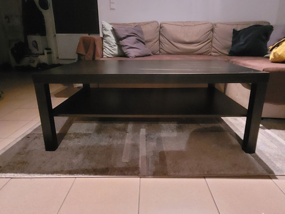 Stolik kawowy brązowy 118 cm x 77 cm wys 45 cm