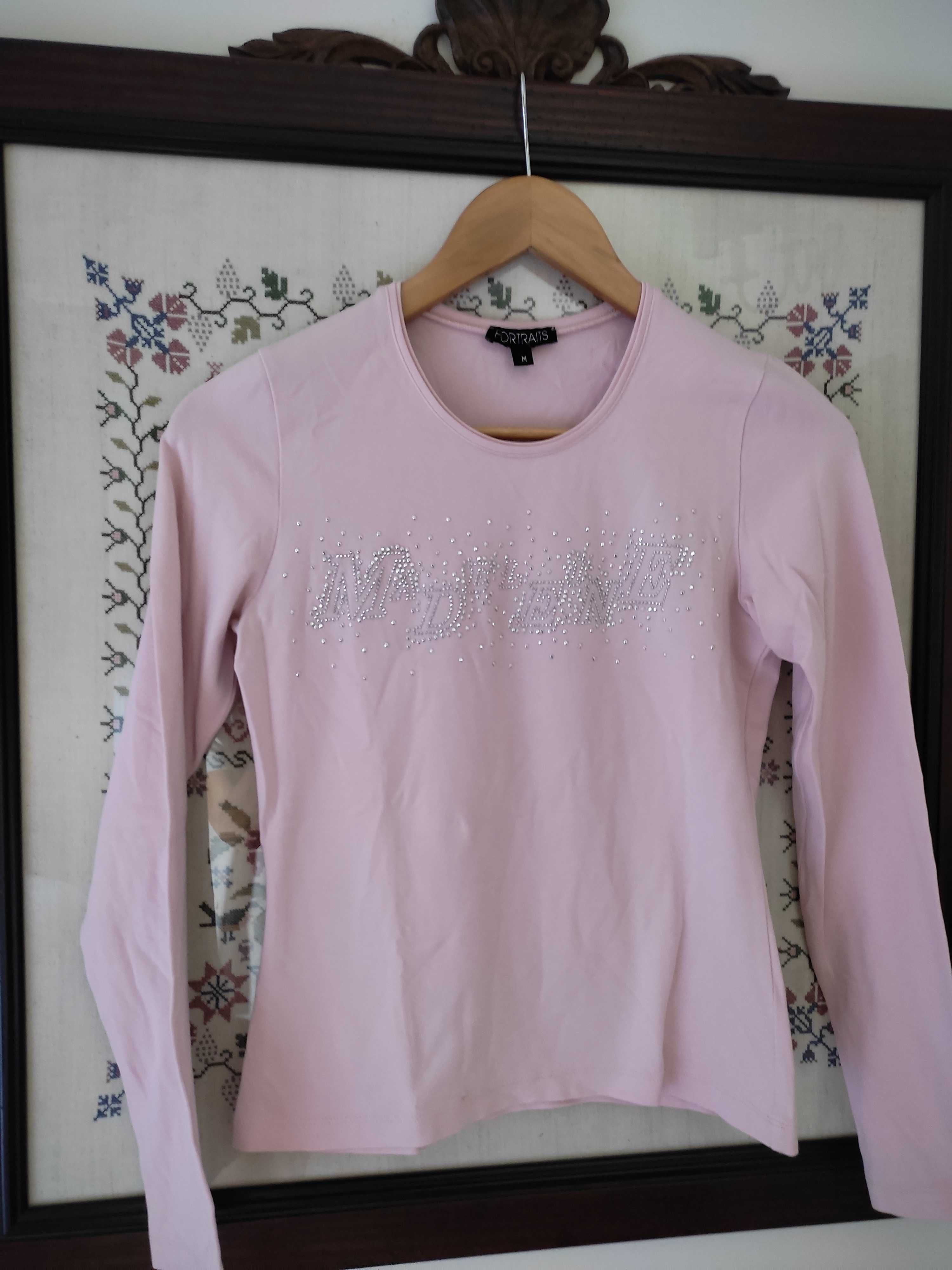 T-shirt lycra ,manga comprida rosa marca Madeleine