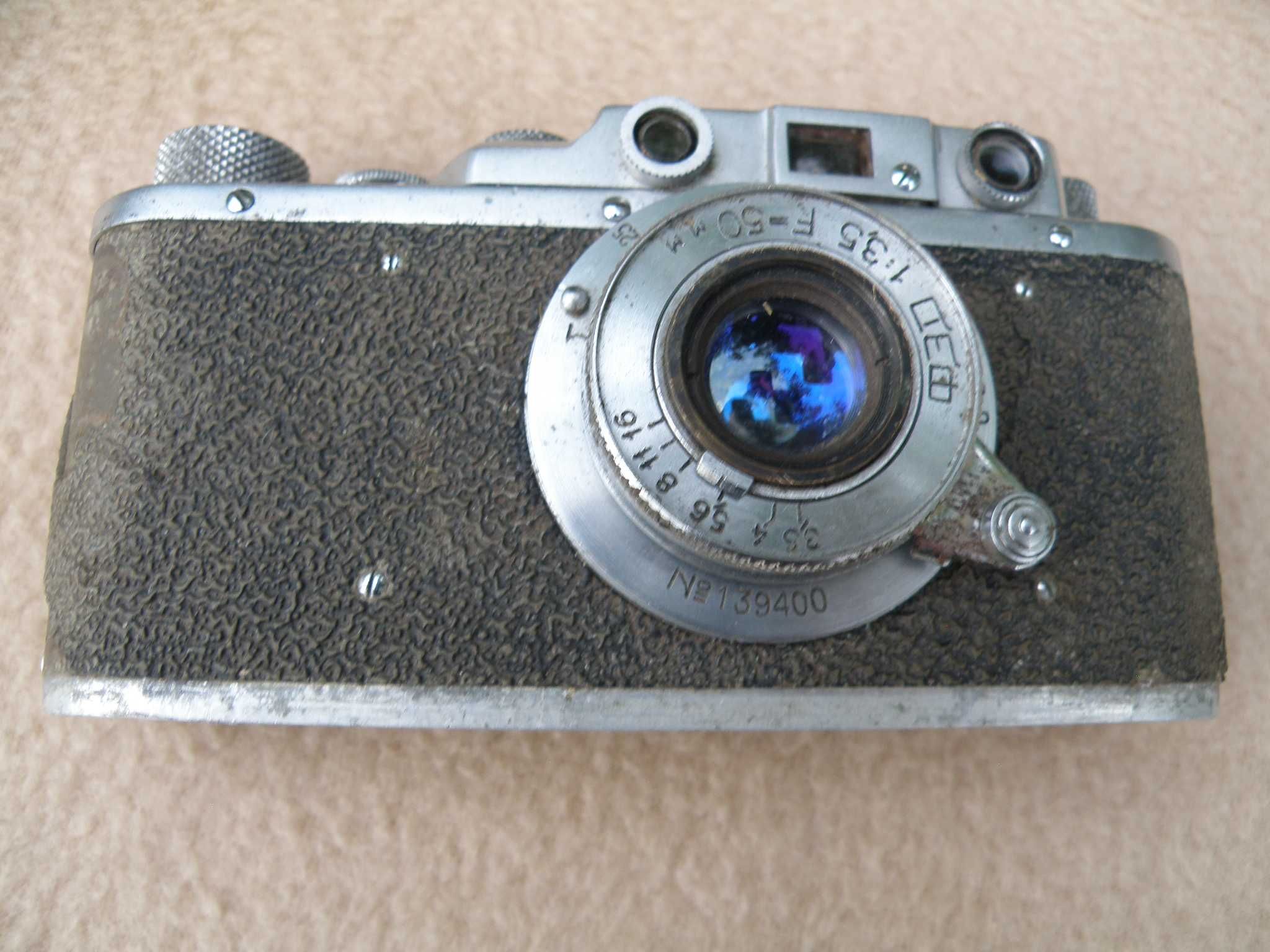ФЭД-1 Индустар-50 тубусный винтажный послевоенный фотоаппарат СССР