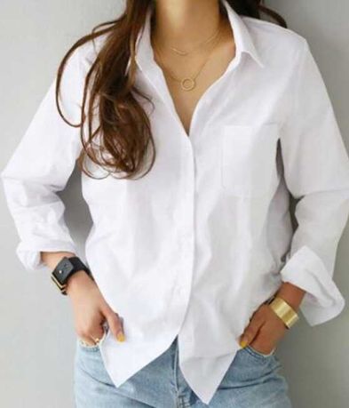 Elegancka biała koszula na guziki