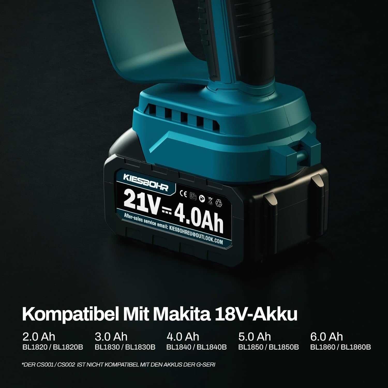 KIESBOHR Bezszczotkowa piła łańcuchowa kompatybilna z Makita 18-21V