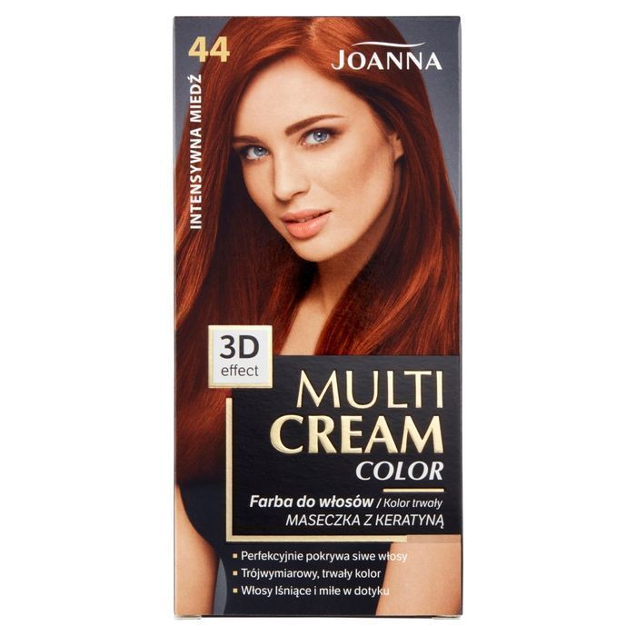 Joanna Multi Cream Color Farba Do Włosów 44 Intensywna Miedź (P1)