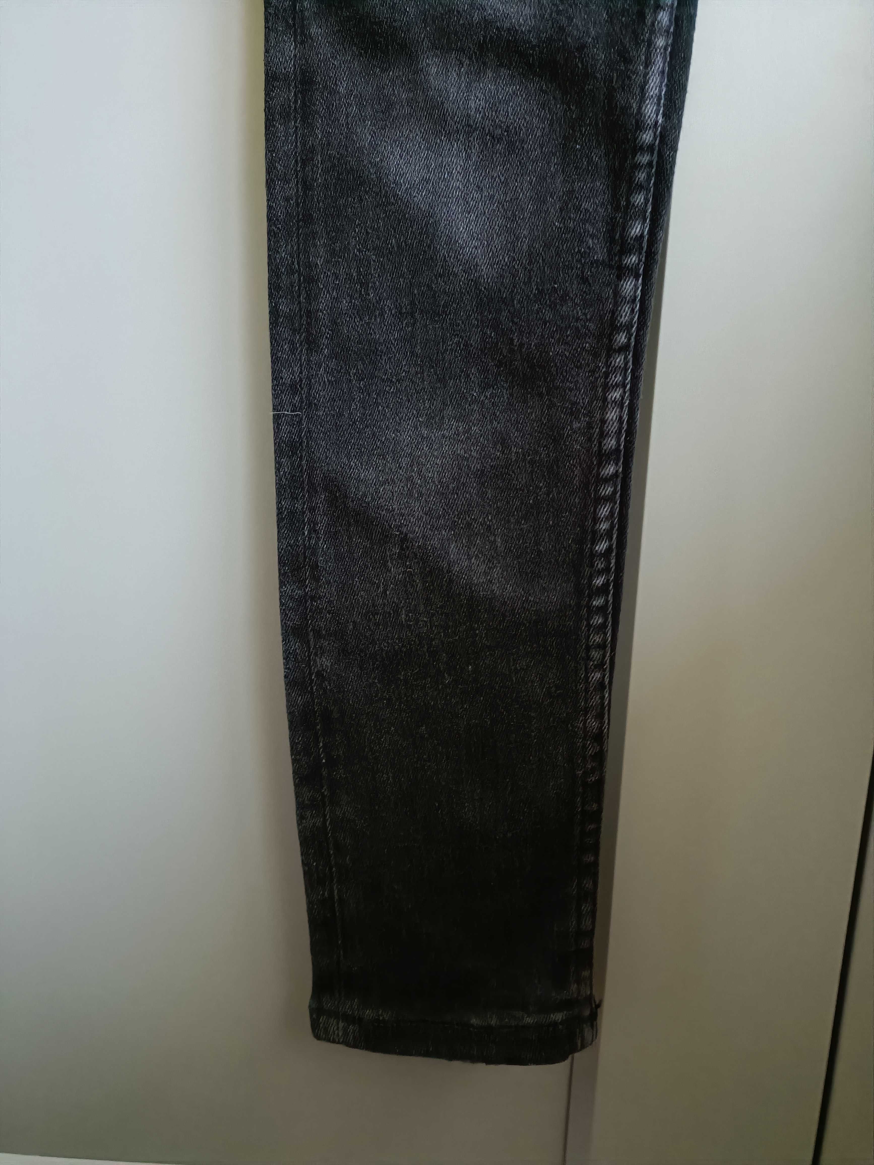 Spodnie jeansy dziewczęce rurki czarne ZARA - 10 lat (140 cm)