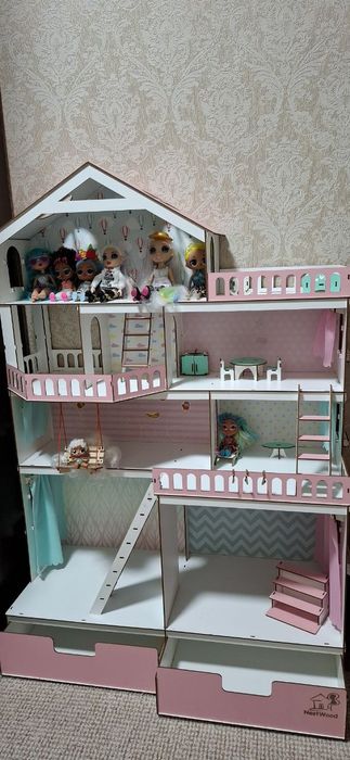 Продаєм ВЕЛИКИЙ ОСОБНЯК ляльковий будиночок NestWood для ляльок LOL/OM